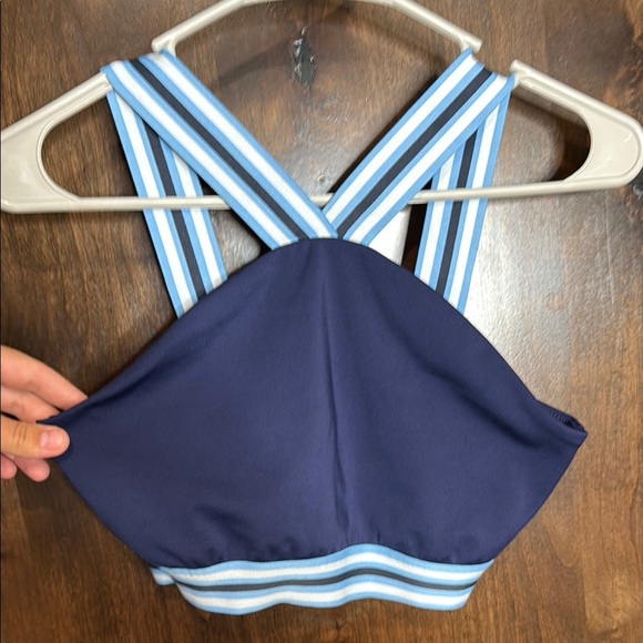 NWOT ELEVEN BY VENUS WILLIAMS Champs Halter Sports Bra in Admiral Navy Size M - Picture 1 of 11